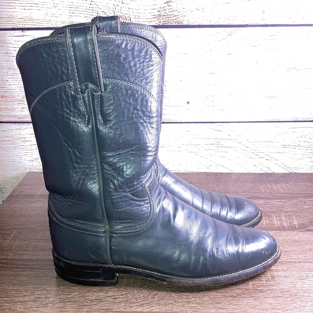 Vintage Women’s Navy Gray Justin Boots Roper Size 6.5B